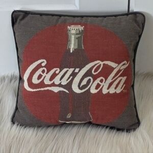 Coca-Cola Vintage Throw Accent Decorative  Logo Pillow
